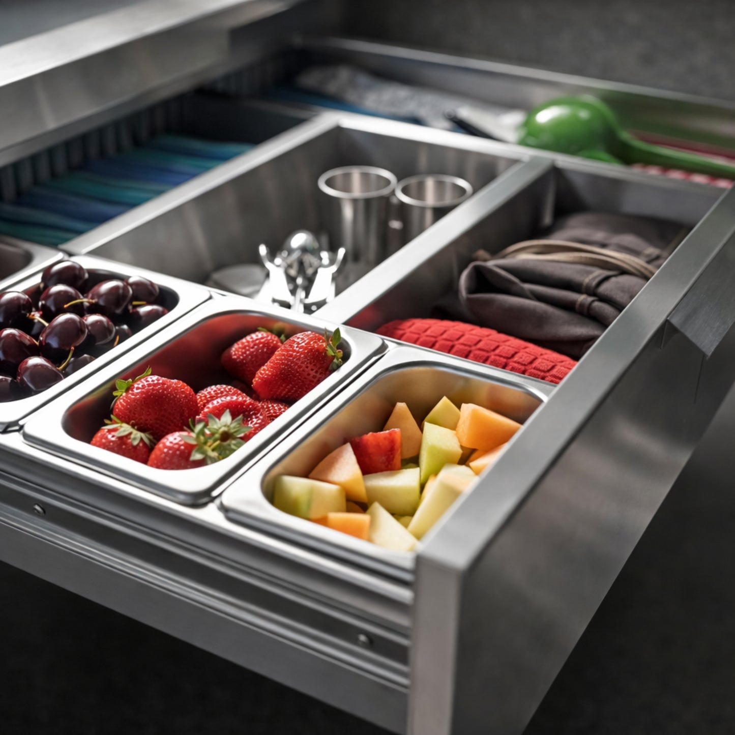 Outdoor Kitchen Stainless Steel 97 In. W X 36.5 In. H X 24 In. D 3-Piece Cabinet Set without Counter Tops